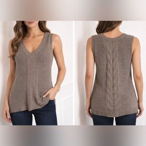 Cyrus V-Neck Sleeveless Sweater